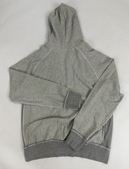 The Great China Wall Gray French Terry 1/4 Zip Hoodie XXL Made USA Raw Edge Seam