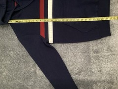 US Polo Assn Striped Navy Blue Pullover Hoodie Fleece Men’s Size S Cotton Blend
