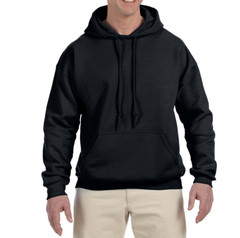 2XL Gildan Men’s DryBlend Hooded Heavyweight Sweatshirt Pouch Pocket XXL Black