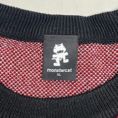 MONSTERCAT Records Holiday Intarsia Pullover Sweater Men’s Sz XL Deep Red/Black