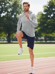 5 Pack Men’S Lightweight Pullover Hooded Tees – Long Sleeve Sweatshirts for Gym,