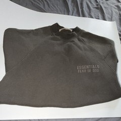 Essentials Fear of God Men’s Gray Crewneck Pullover Sweatshirt Logo XXS