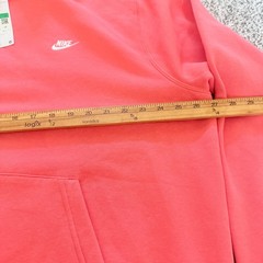 Nike Sportswear Club Fleece Hoodie Mens XL Coral Pink Pullover