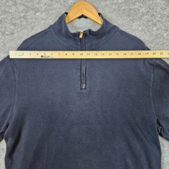 Banana Republic Dark Blue 1/4 Quarter Zip Size XL Pullover 100% Cotton WORN IN