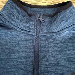 Under Armour Mens Fleece L Navy Blue Heathered Fleece Quarter Zip Pullover