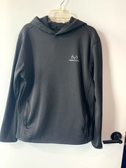 Realtree Black Solid Fleece Pullover Hoodie w/ Pockets, Teens XL Regular