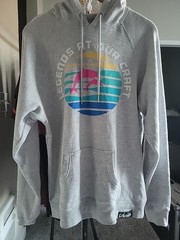 Pink Dolphin Heather Gray Hooded Sweatshirt Large (See Description)