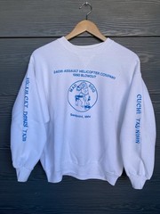 Vtg US 240th Assault Helicopter Company Sweatshirt XL Greyhounds MAD DOG Vietnam