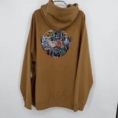 BURLEBO Men’s Midweight Fleece Hoodie Sweatshirt XL Light Brown Duck Hunting Dog