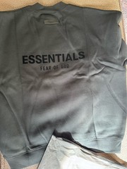 Fear of God Essentials FOG Stretch Limo Black Crew Neck Sweatshirt Size L
