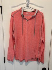 BKE Men’s Hoodie Long Sleeve Size L Coral Red