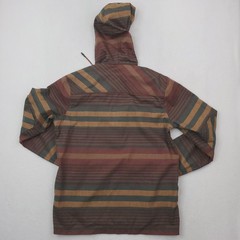 Vintage LL Bean Hoodie Mens Small Multicolor Striped Flannel Wool Blend Pullover