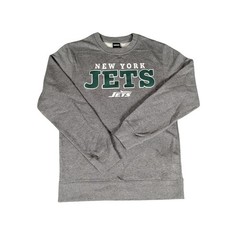 New York Jets Sweatshirt Crewneck Pullover Football NFL Mens Sport Gray Large