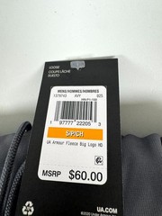 Under Armour Fleece Big Logo Hoodie Mens Gray 1379743 Pick Size NWT $60