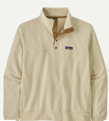 NWT Patagonia Men’s Daily Snap-T Pullover in XL Pelican Beige/Brown accents $179