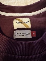 Tracksmith Sweatshirt Mens Medium Plum Burgundy Crewneck Pullover