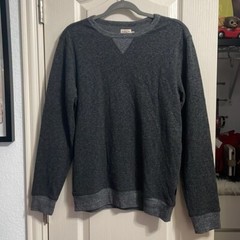 Faherty Blue Long Sleeve Dual Knit Crew Neck Sweatshirt Pullover Small Designer
