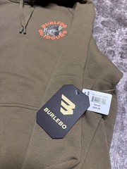 Burlebo Men’s Old School Duck Hunt Fleece Hoodie Size Small – Brown BRAND NEW