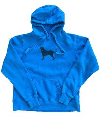The Black Dog Legacy Clasic Heavyweight Hoodie Sweatshirt Sz XXS 2XS Blue