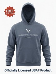 USAF “United States Air Force Veteran” Hoodie / Hooded Sweatshirt – Sz LARGE / L