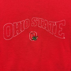 Vintage Ohio State Buckeyes Sweatshirt Mens XL Red Hanes Football NCAA Outdoor