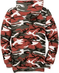 Camo Fleece Pullover Hoodie Camouflage Casual Cotton Blend Hooded Sweatshirt