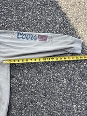 Coors Banquet Hoodie Mens XXL Beige Full Zip Graphic Sweatshirt Beer VTg look