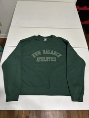New Balance Sweatshirt Large Green Athletic Crewneck Y2k Sportswear Casual Retro