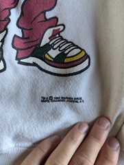 Vintage 1993 Hip Hop Looney Tunes Bugs Bunny Taz Double Sided Sweatshirt XL 90s