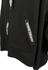 Opening Ceremony Unisex Black Hoodie Sweatshirt One Size Cotton Stretch Pockets