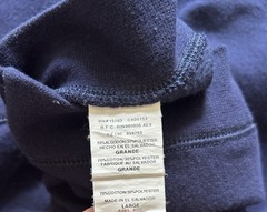 Hanes Premium Navy Blue Crewneck Sweatshirt Blank Fleece Pullover Men’s L