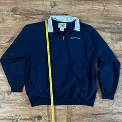 Oarsman 913 Navy Blue Quarter Zip Pullover Sweatshirt with Boeing Logo