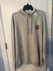 NEW! Men’s Quicksilver Grey Heather Hooded Pullover Size XXL