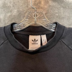 adidas Men Originals Trefoil Graphic Logo Active Faded Black Crew Sweatshirt M