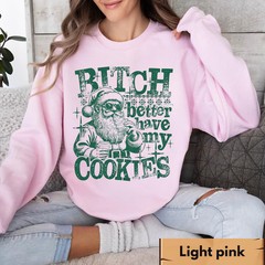 Funny Santa Sweatshirt Christmas Holiday Festive Apparel Top