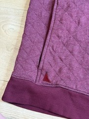 EUC Mens UNTUCKit Garrison quilted pullover tawny port maroon snap button sz XXL