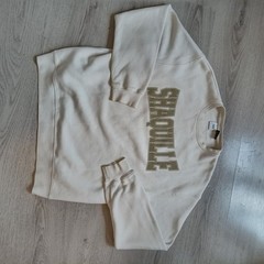 Zara Shaquille O’Neal Long Sleeve Crewneck Sweatshirt Ivory & Beige Men’s Sz L