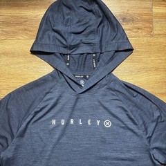Hurley Long Sleeve Performance Hoodie Mens Small Blue Hooded Sweatshirt Stretch