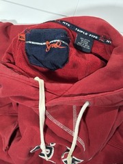 Vintage 90s Triple Five Soul 555 Hoodie Sweatshirt Men XL Red Pullover Y2K Rare