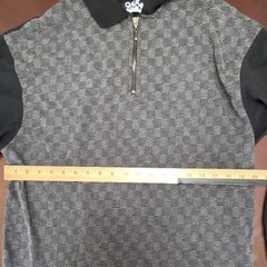 955 Originals Men’s LT Black Gray 1/4 Zip Long Sleeve Polo Pullover Vintage