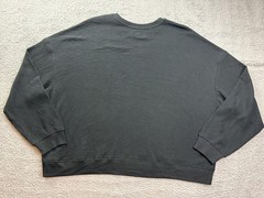 Original Use Sweatshirt Mens XXL Black Waffle Knit Boxy Drop Shoulder NWT