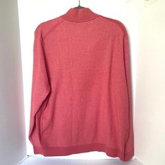 Tommy Bahama Coolside IslandZone Half Zip Sweater XL Coral Moisture Wicking