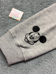 NEW Disney Peace Sign Hoodie Adult 2XL Gray Mickey Mouse Glove WDW Embroidered