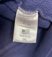 Blanks by Thirteen Men 2XL Faded Blue/Purple Cotton Heavyweight Sweatshirt USA