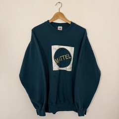 Vintage 90s Mattel Toy Company Embroidered Pullover Sweatshirt Green XL Barbie