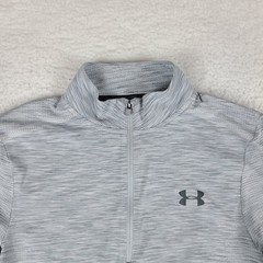 Under Armour Sweater Mens Large Gray Fitted Heatgear Activewear Performance Tech