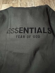 Essentials Fear of God Men’s Black Hoodie M Fleece Pullover Logo Pockets