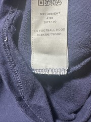 True Religion Hoodie Mens Medium Blue White Color Block 1/4 Button Up Sweater
