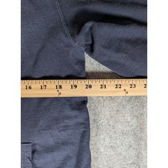 Champion Mens Navy Blue Script Logo Long Sleeve Hooded T-Shirt Jersey Hoodie