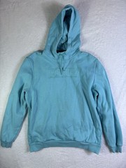 Puma Embroidered Print Logo Performance Hoodie Mens Large Aqua Blue XXL